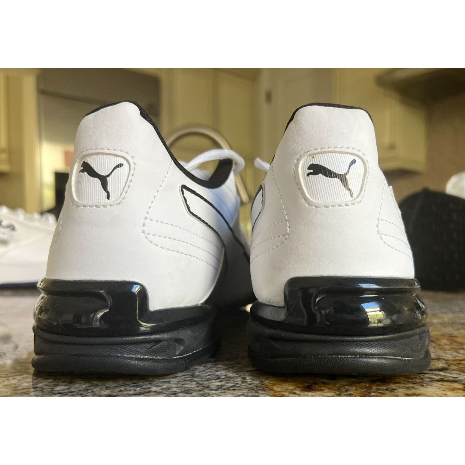 Puma Puma Mens White & Black Athletic Shoes With Cushioned Soles Size US 13 / EU 46 - 4 Thumbnail