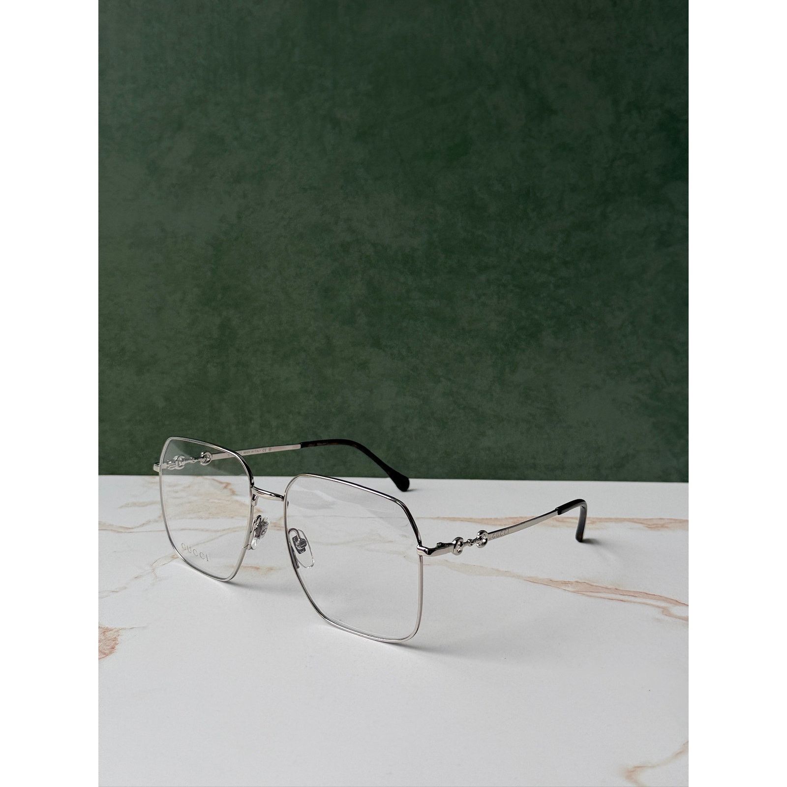 Gucci NEW Gucci GG0952O Silver Metal Oversized Square Frames Size ONE SIZE - 4 Thumbnail