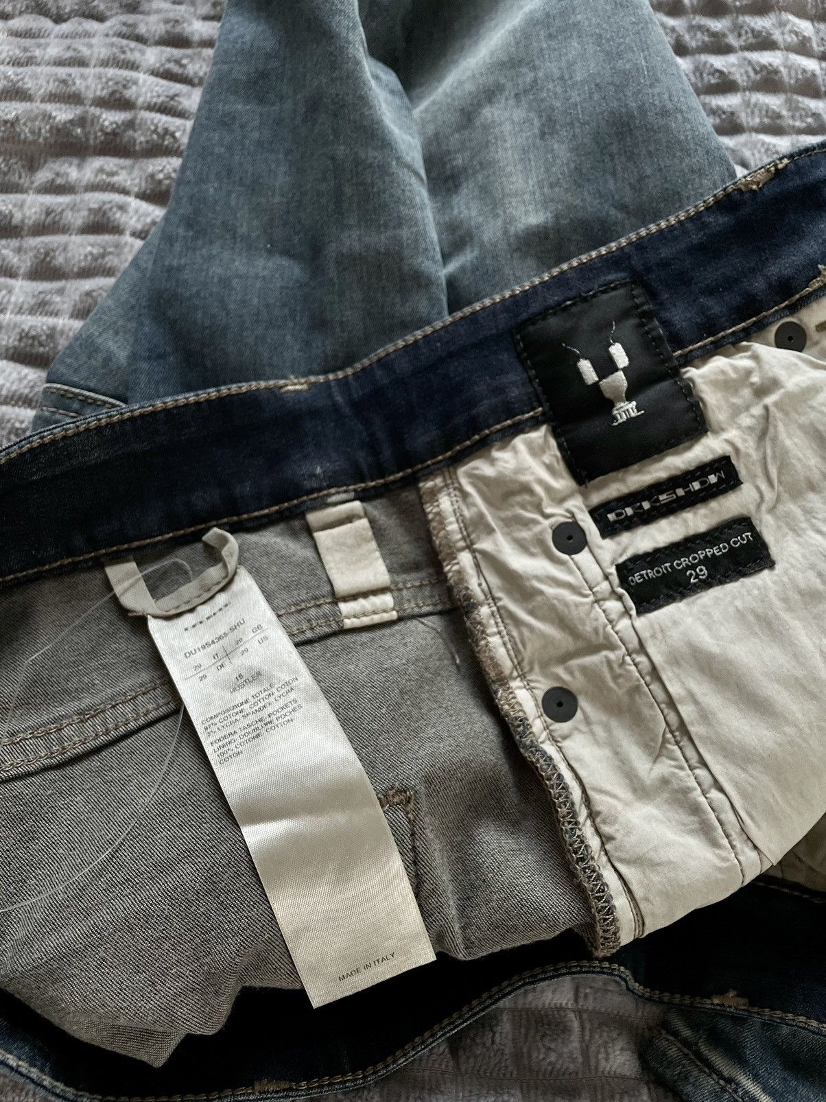 Rick Owens Rick Owens Drkshdw Lightweight Detroit Cut Cropped Jeans Size US 29 - 6 Thumbnail