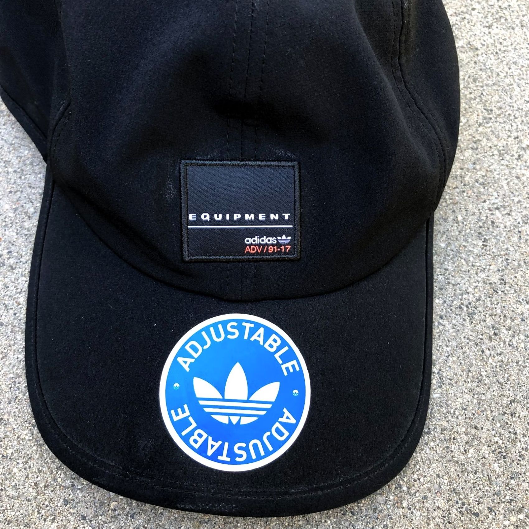 Adidas ADIDAS Originals Equipment Hat Men's Adjustable Lightweight Running Cap Black One Size Baseball Cap Mens Size ONE SIZE - 2 Thumbnail