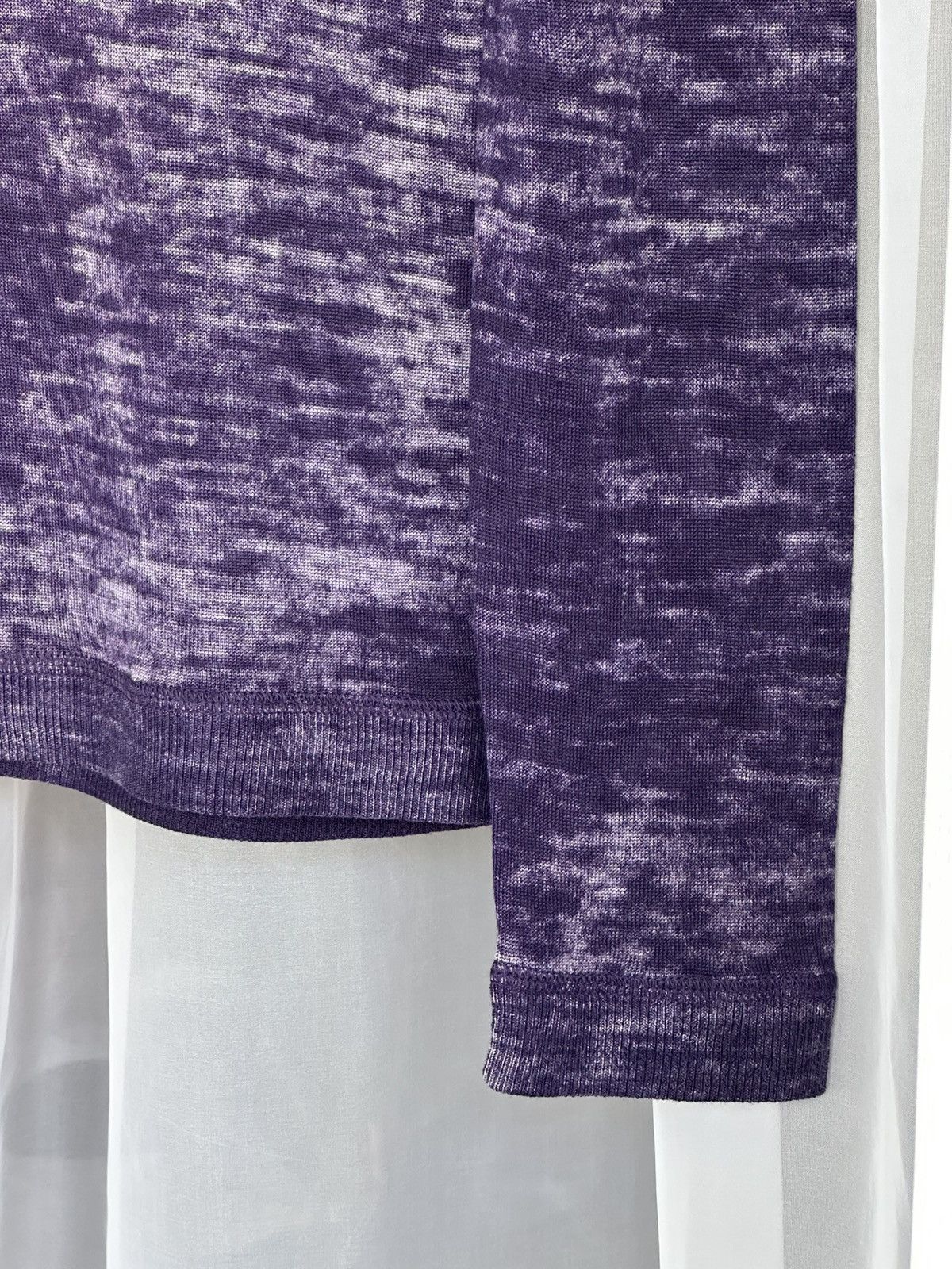 PRADA SS2006 Purple Dyed Logo Silk Sweater Vintage wool knit