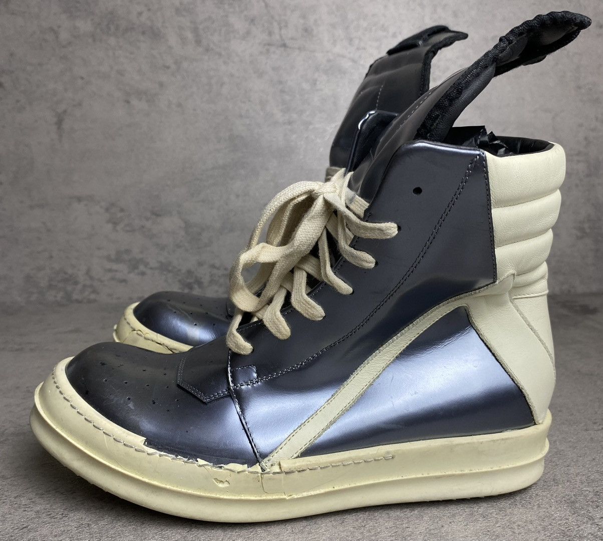 Rick Owens RICK OWENS - SS15 FAUN METALLIC SILVER GEOBASKET Size US 8 / IT 38 - 8 Thumbnail