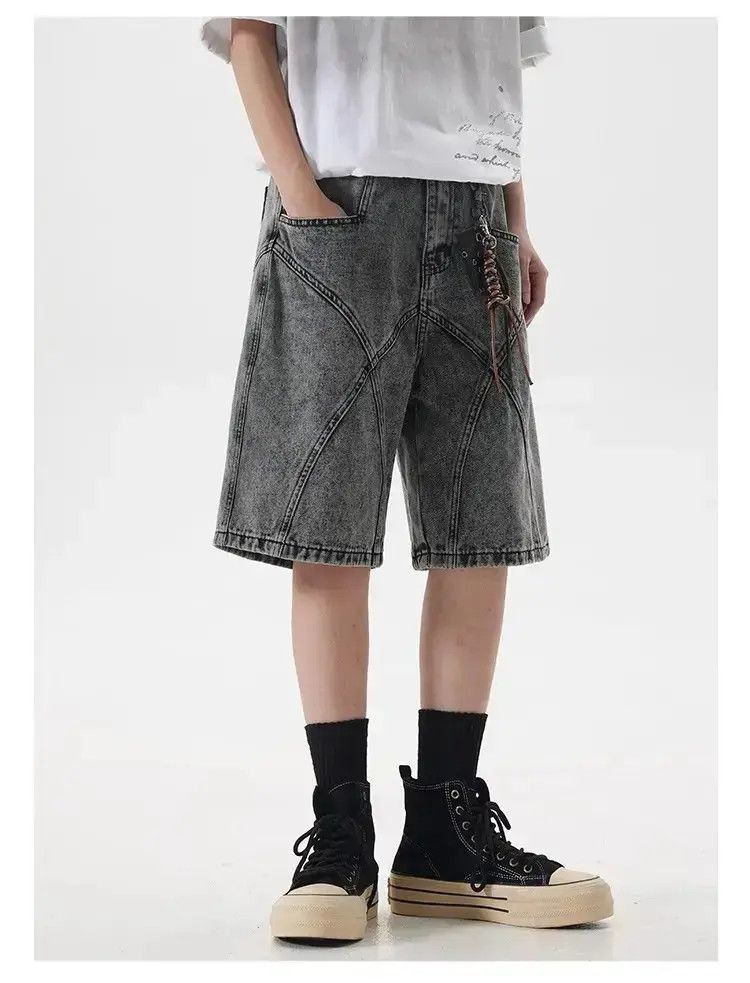 Japanese Brand Retro structured loose denim shorts Size US 32 / EU 48 - 4 Thumbnail