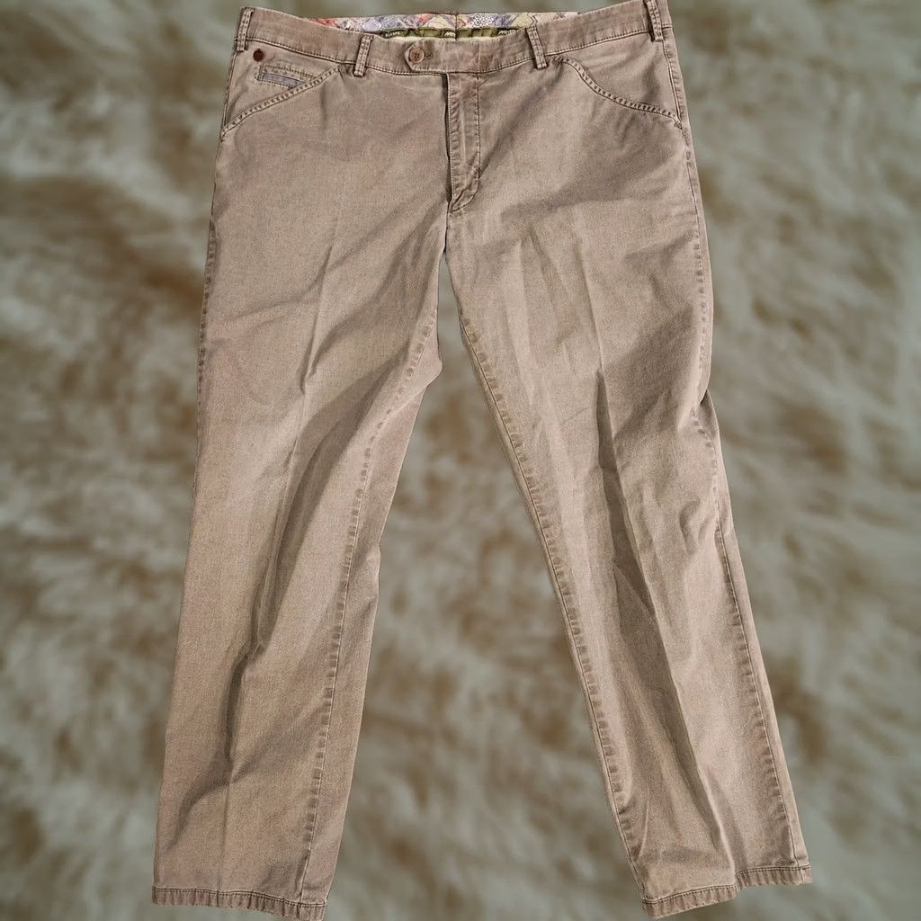 Vintage Meyer Chicago Mens 40x29 Trouser Beige Khaki Smart Casual Cotton Stretch Pants Straight 40in Inseam Mens Regular Beige City Size US 40 / EU 56 - 1 Thumbnail