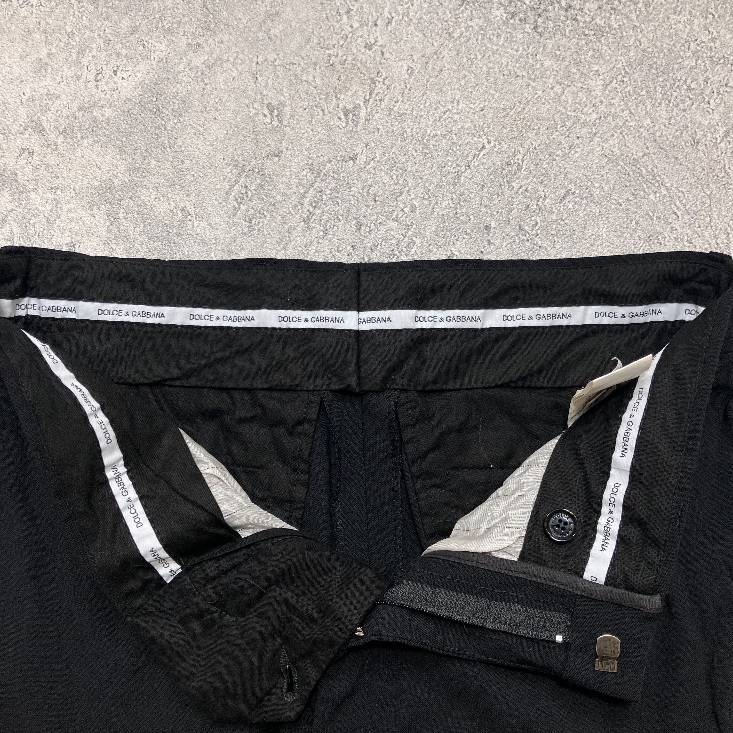 Dolce & Gabbana Dolce & Gabanna vintage black wool trousers tailored fit Size US 29 - 3 Thumbnail