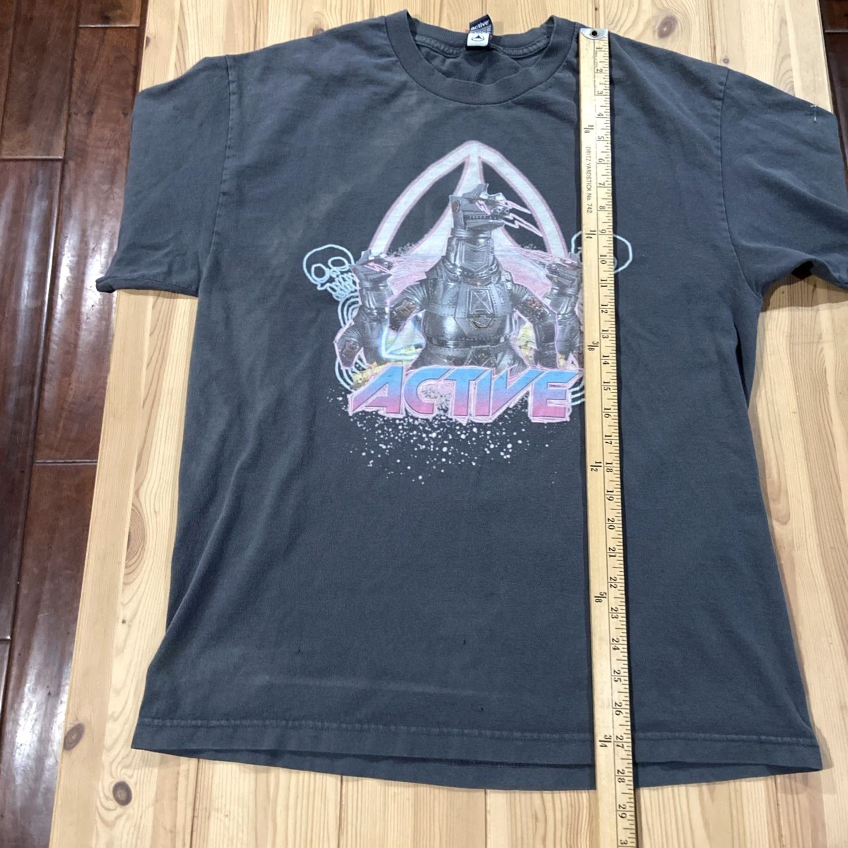 Vintage VINTAGE Mecha Godzilla Shirt Knit Graphic Tee Active Logo Men L Black 2000s Y2K Skate Godzilla 90s Theme Nights Mens Size US L / EU 52-54 / 3 - 6 Thumbnail