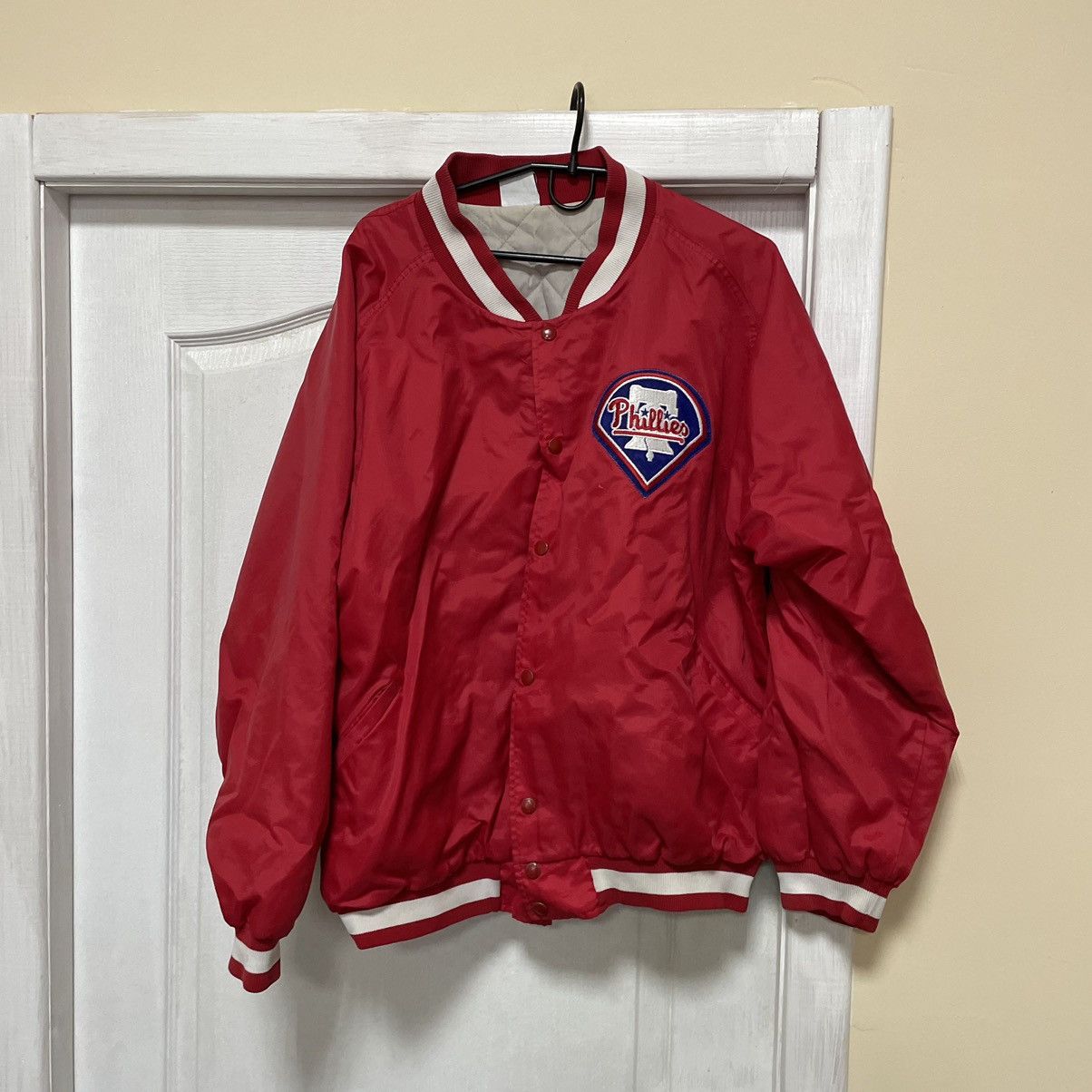 Majestic × Starter × Vintage Majestic Phillies Vintage Varsity Bomber jacket bomber Size US XL / EU 56 / 4 - 1 Thumbnail