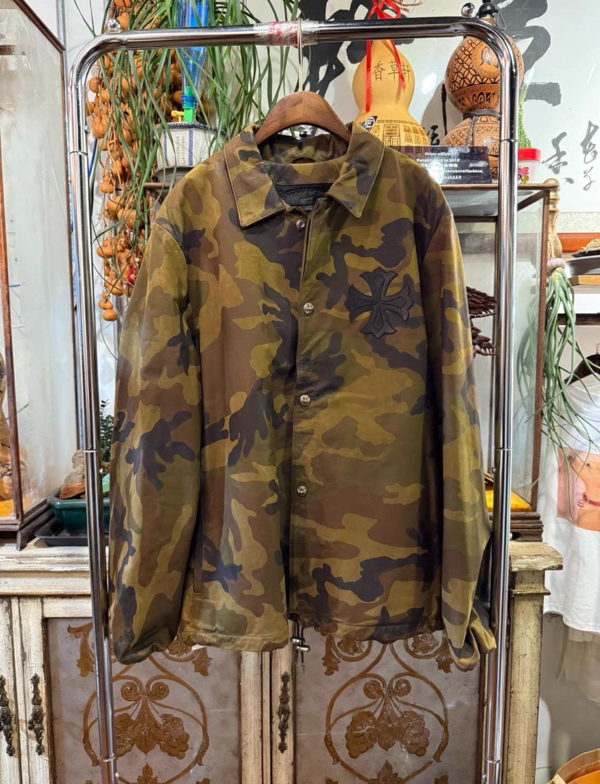 Chrome Hearts Chrome Hearts Camo Leather Jacket Size US XL / EU 56 / 4 - 1 Thumbnail