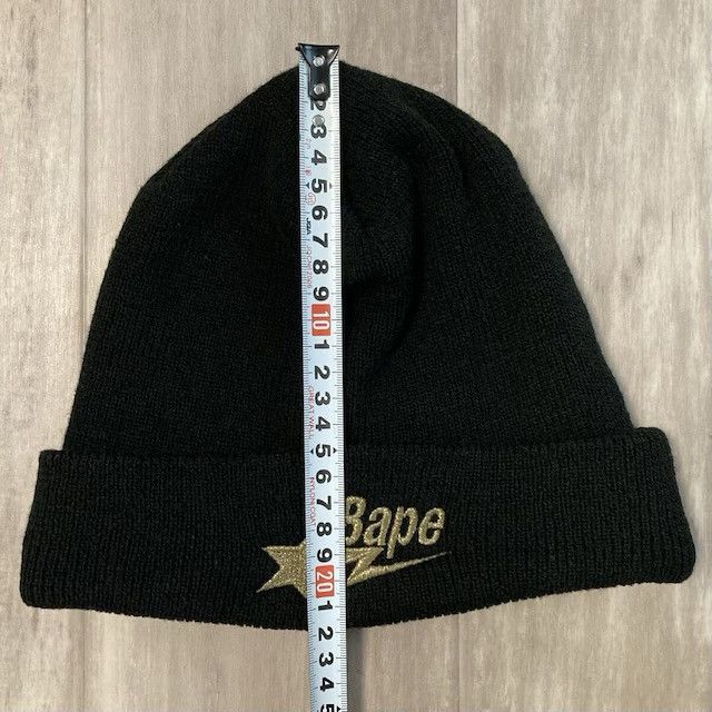 Bape BAPE STA LOGO beanie knit cap black gold a bathing ape star Size ONE SIZE - 5 Thumbnail