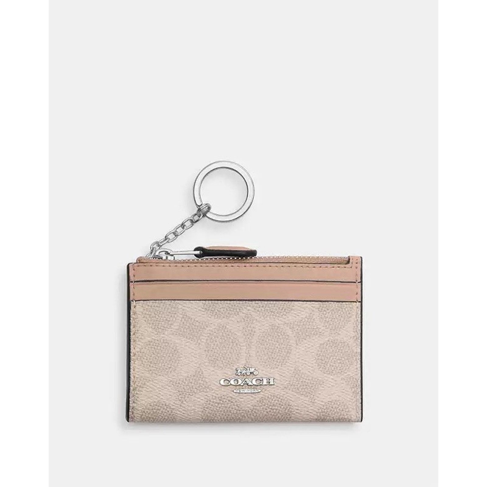 Coach NWT Coach Mini Skinny ID Case CW870 Signature SAND/TAUPE Size ONE SIZE - 5 Thumbnail