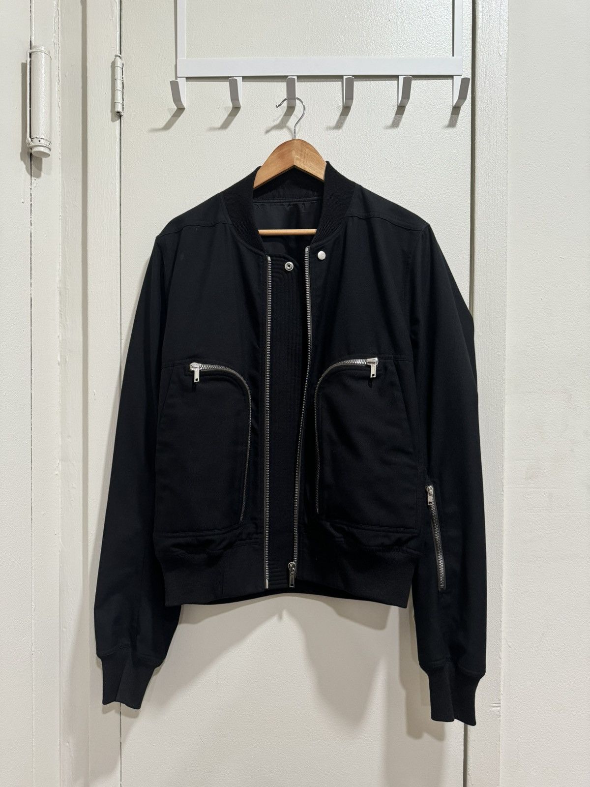 Bauhaus Flight leather bomber jacket in black - Rick Owens