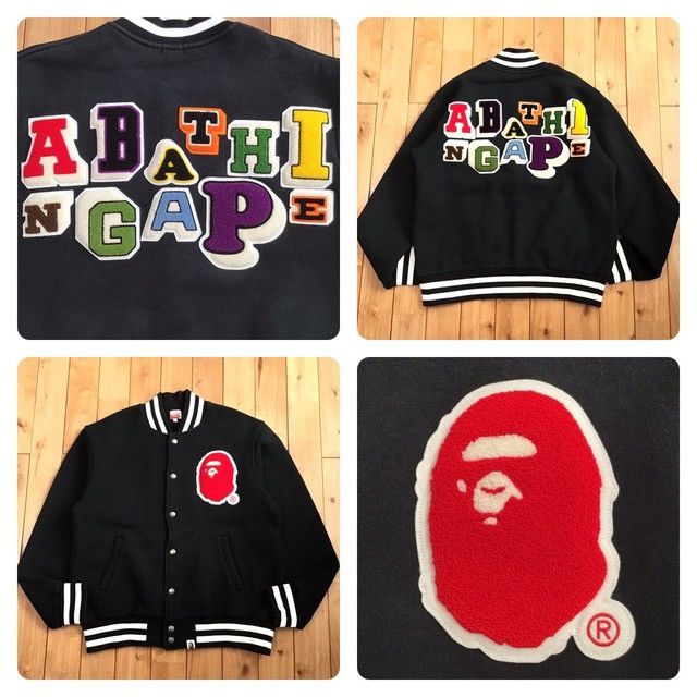 Bape × Nigo BAPE LOGO sweat varsity jacket a bathing ape NIGO Size US M / EU 48-50 / 2 - 1 Thumbnail
