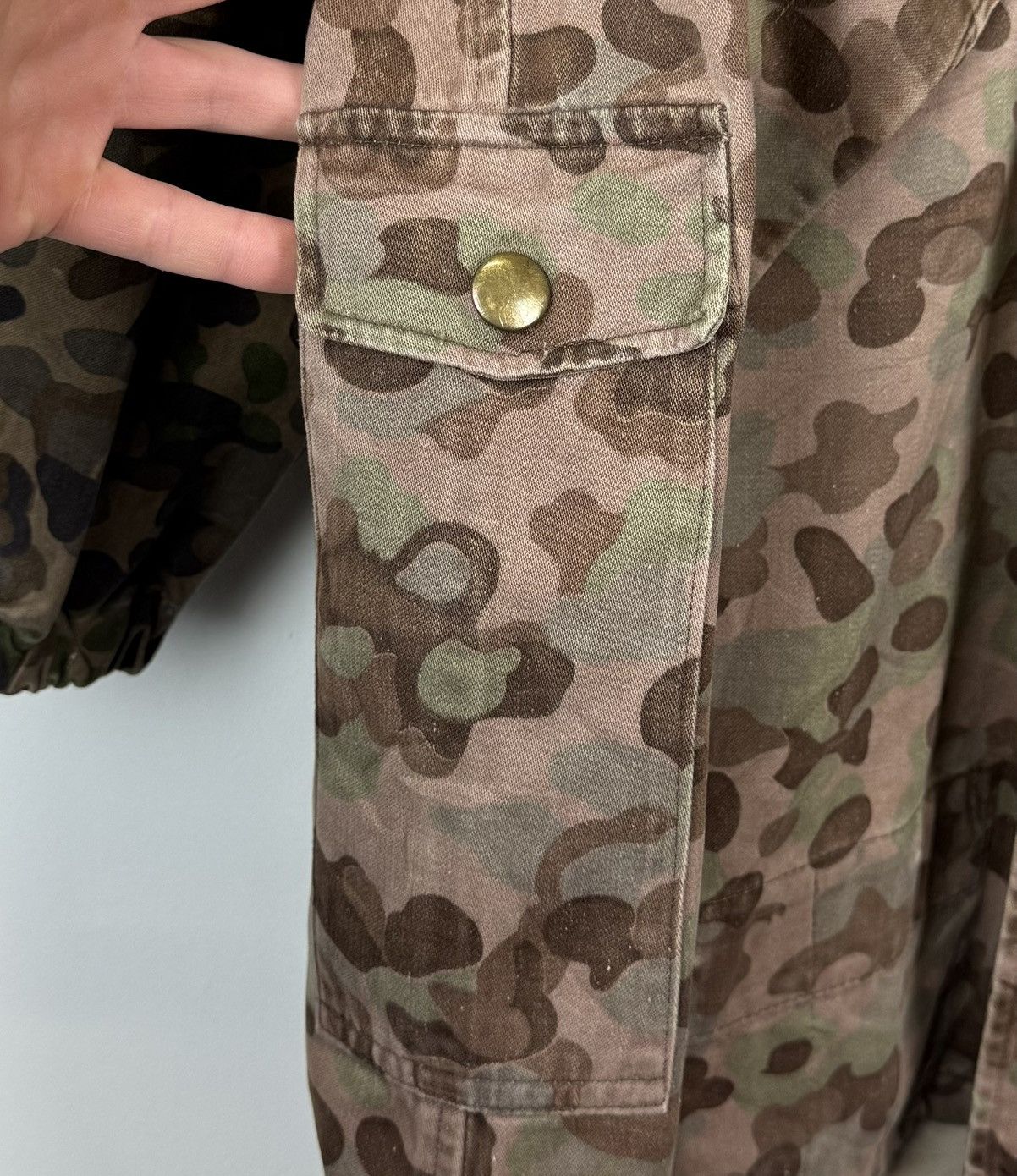 Vintage Vintage Austrian Army Kaz 57 Pea Dot Camo Parka Coat Jacket Size US XL / EU 56 / 4 - 6 Thumbnail