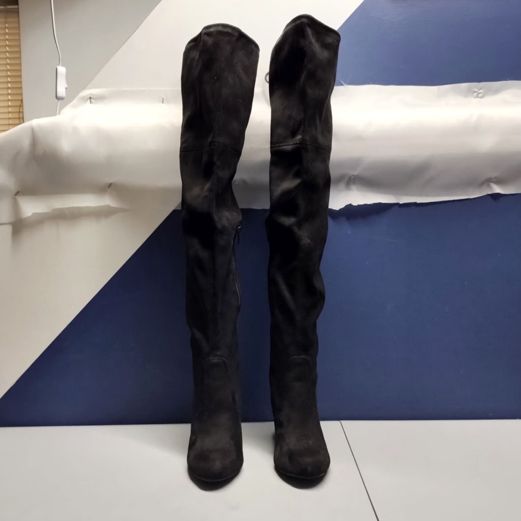 Vintage Target Olymagen Boots Womens US 7 Black Over The Knee Thigh High Pull On Size US 7 / IT 37 - 4 Thumbnail