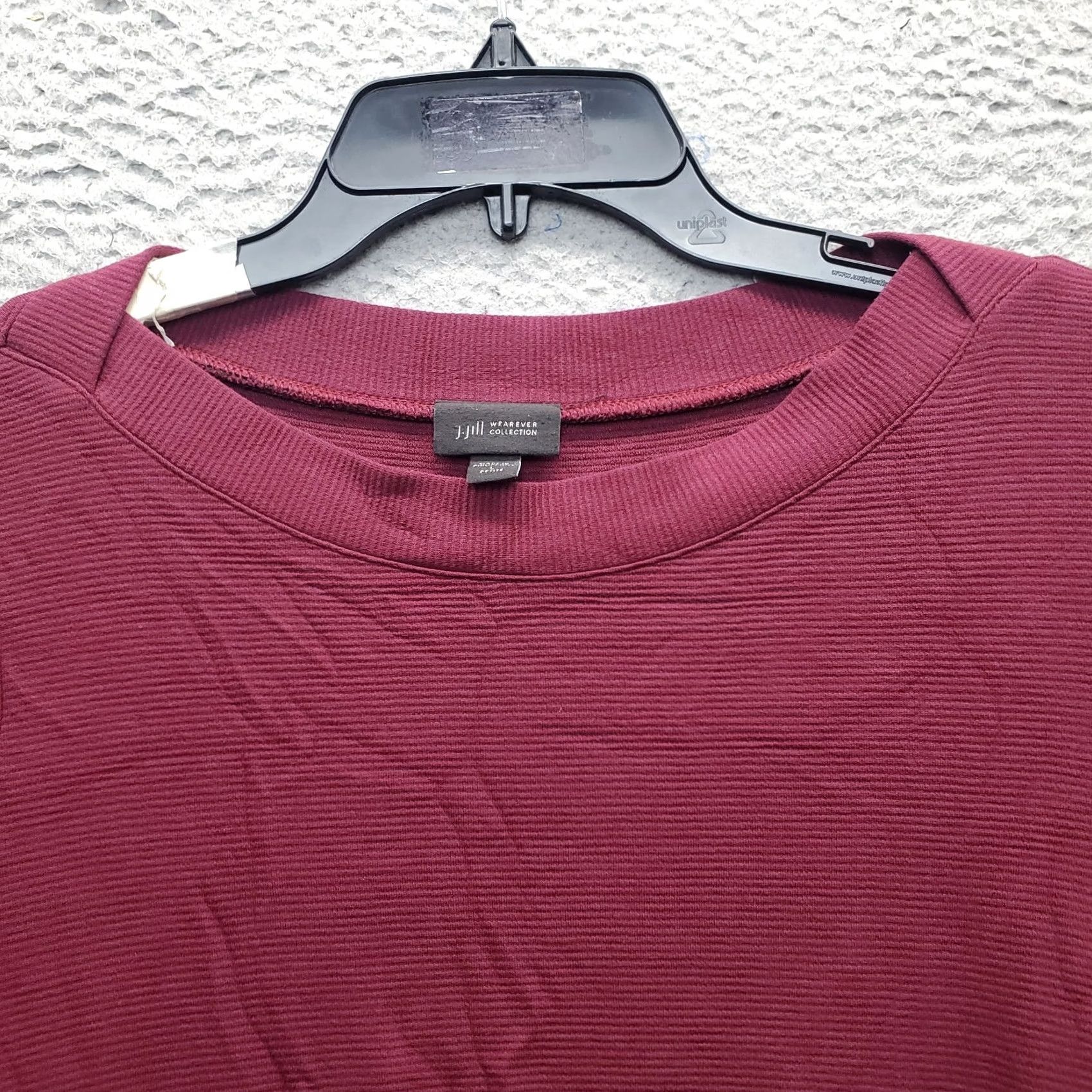 J. Jill J. Jill Sweater Dress Womens Petite L Burgundy Ribbed Knit Long Sleeve Pullover Size L / US 10 / IT 46 - 8 Thumbnail