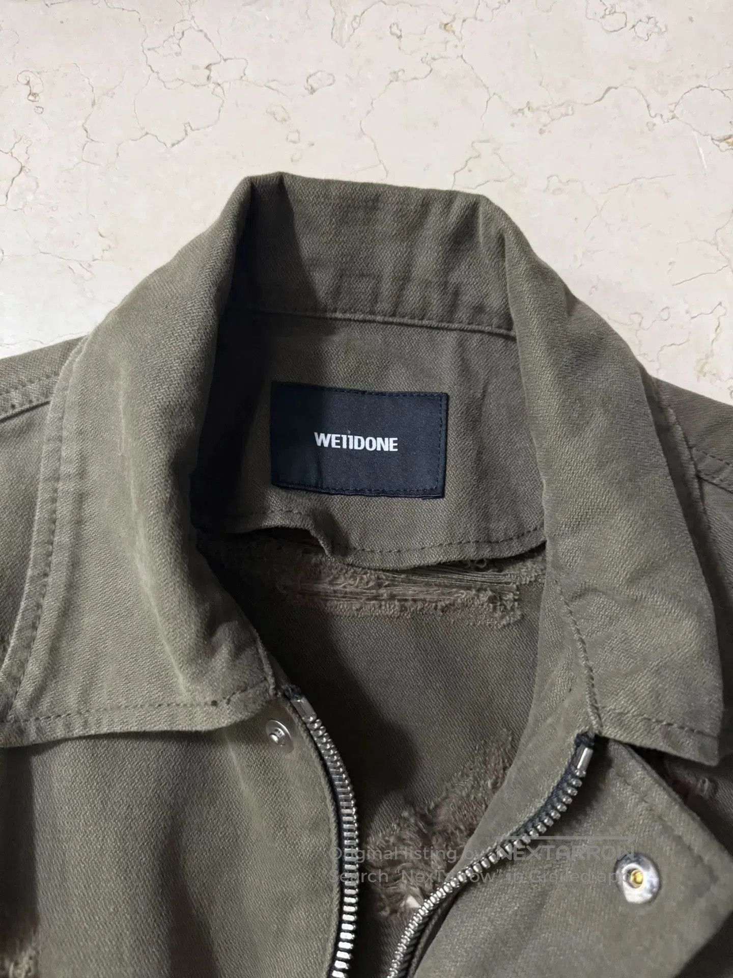 WE11DONE WE11DONE Logo Embroidered Distressed Jacket. Size US S / EU 44-46 / 1 - 3 Thumbnail