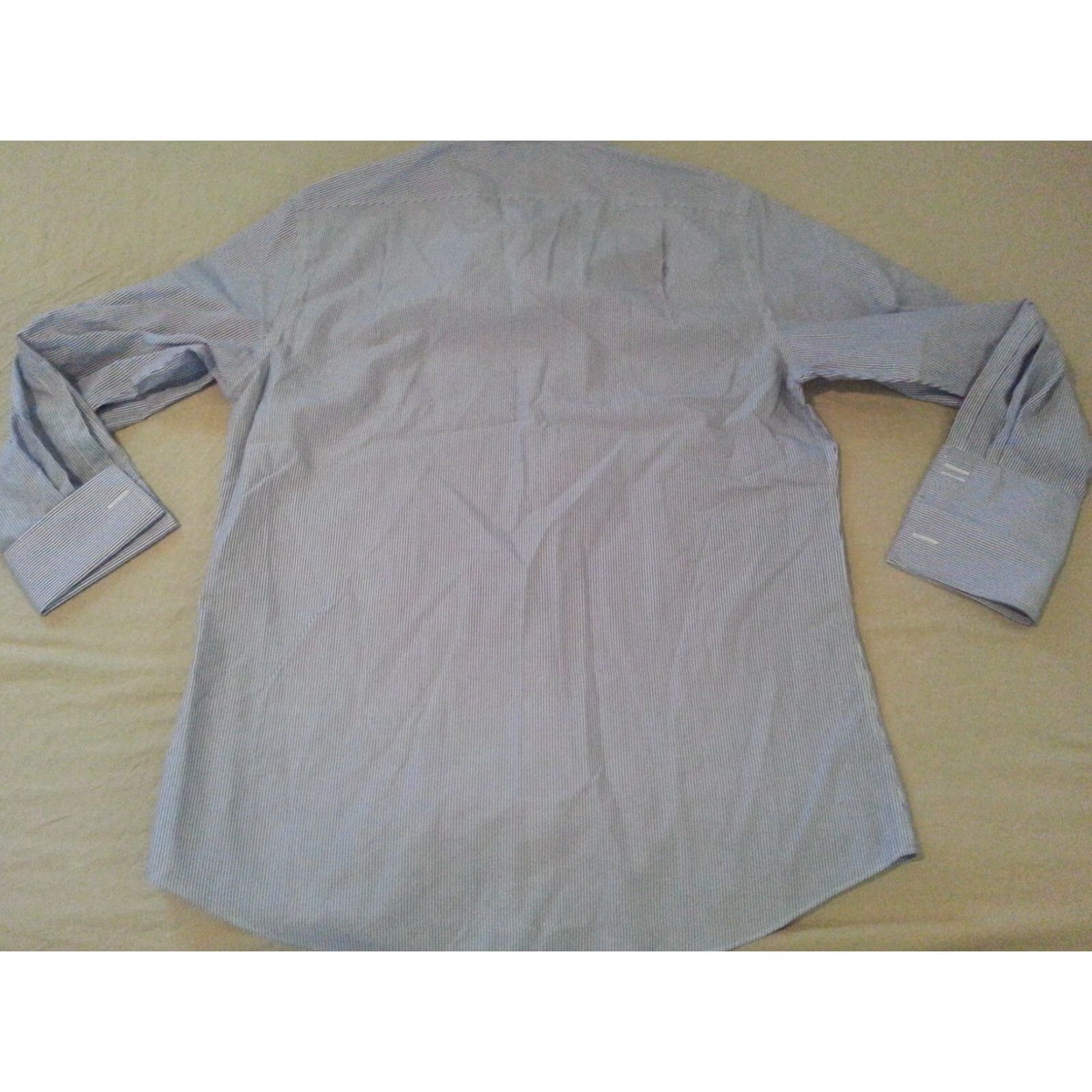 Charles Tyrwhitt VINTAGE Charles Tyrwhitt Dress Shirt 17 1/2 36 Blue Stripes Cotton Mens Shirt Size 46R - 2 Thumbnail