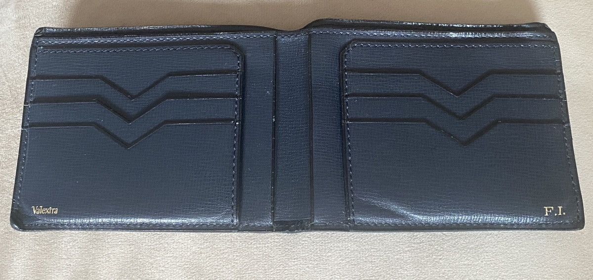 Valextra Portefeuille Valextra en Cuir Grainé "Costa" – Navy Blue Size ONE SIZE - 1 Thumbnail