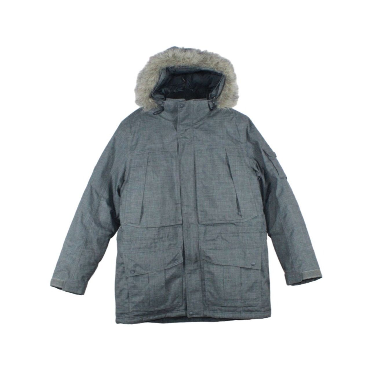 image of L L Bean x Outdoor Life Ll Bean Heather Polyester Down Baxter State Hooded Parka in Grey, Women's (