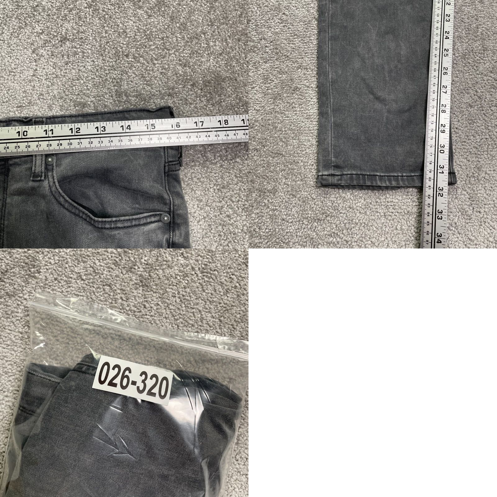 Paige Paige Lennox Jeans Mens 32 Black Charcoal Wash Straight Denim 5-Pocket Distressed Stretch 32x32 Regular Mid Rise Mens Size US 32 / EU 48 - 10 Thumbnail