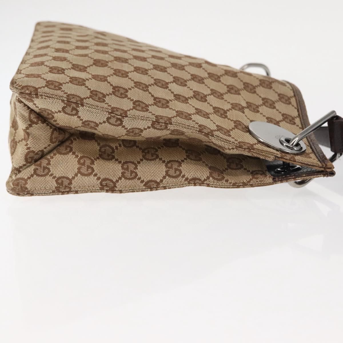 Gucci GUCCI GG Canvas Shoulder Bag Beige Silver Size ONE SIZE - 5 Thumbnail