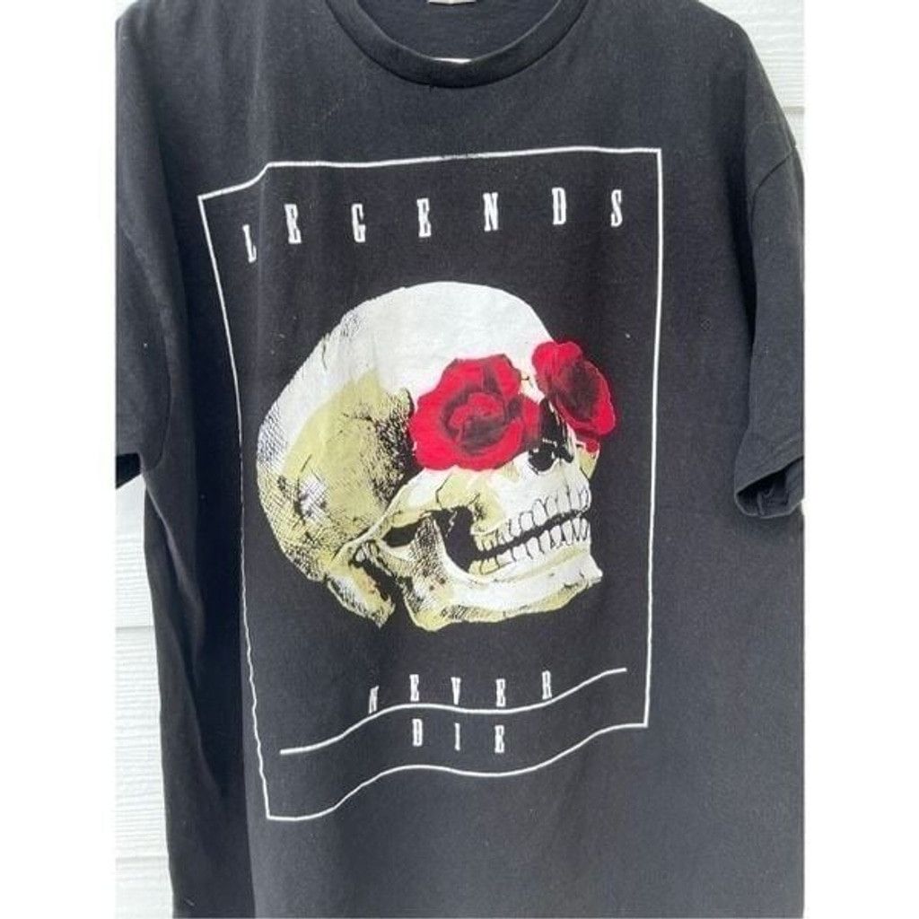 Vintage Vintage Legends Never Die Skull Shirt Mens 2XL Size US XL / EU 56 / 4 - 3 Thumbnail