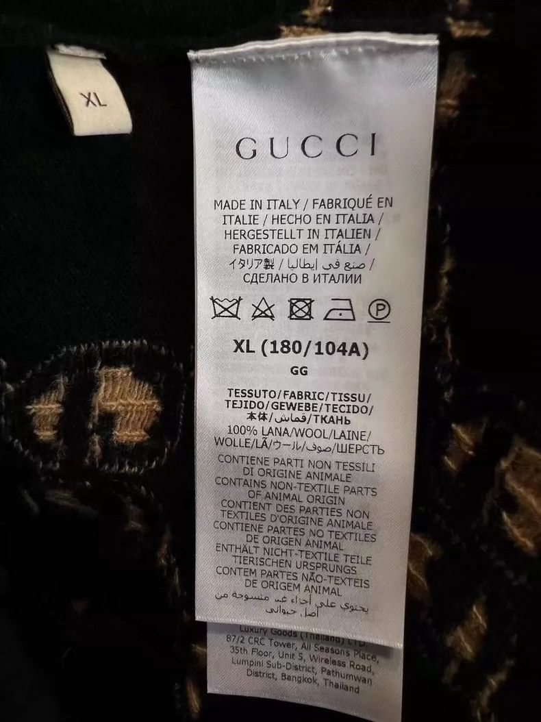 Gucci Gucci Old flower full LOGO wool cardigan sweater 2501-Nexta Size US XL / EU 56 / 4 - 4 Thumbnail