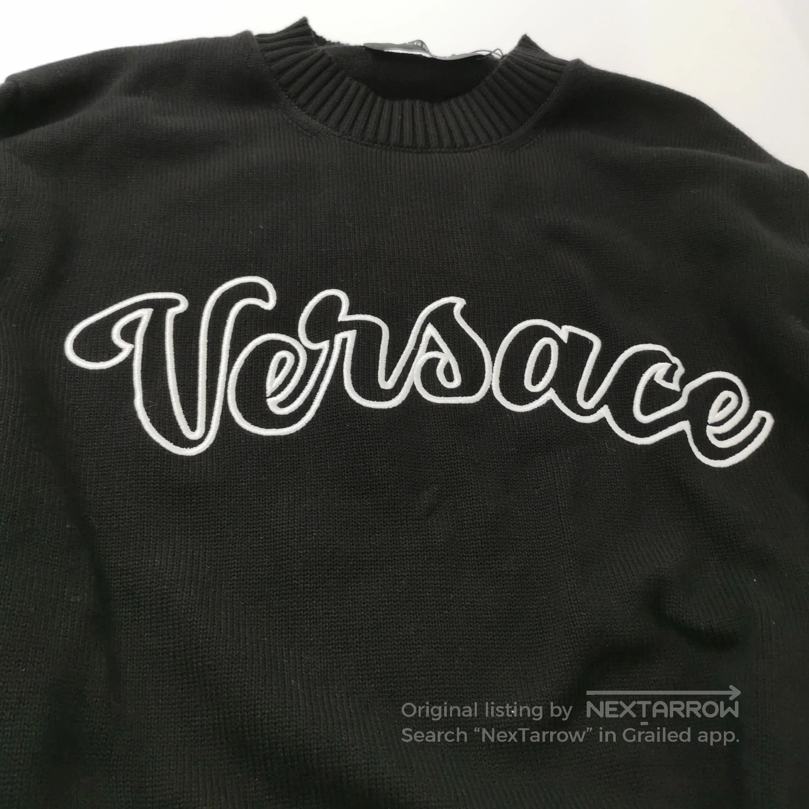 Versace Versace Cotton Crewneck Logo Sweater S. Size US S / EU 44-46 / 1 - 1 Thumbnail