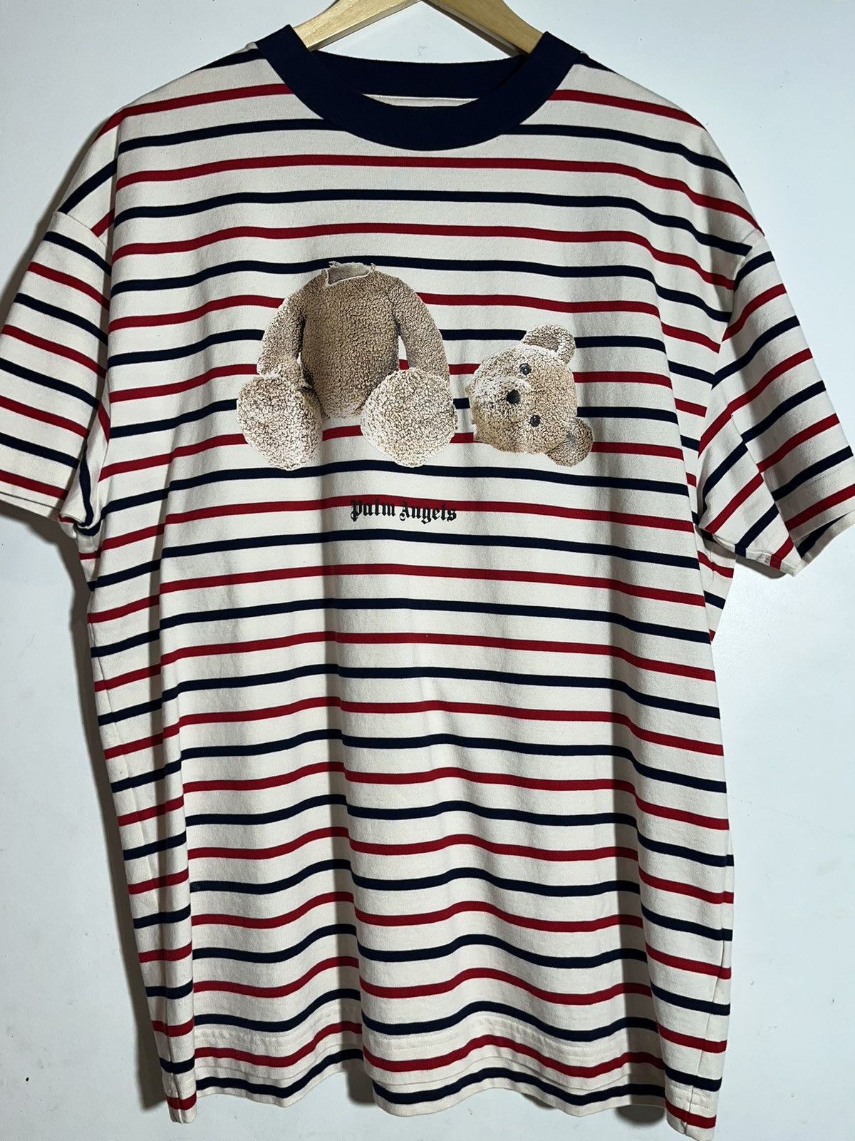 image of Palm Angels- Stripped Classic Bear in Striped, Men's (Size XL)