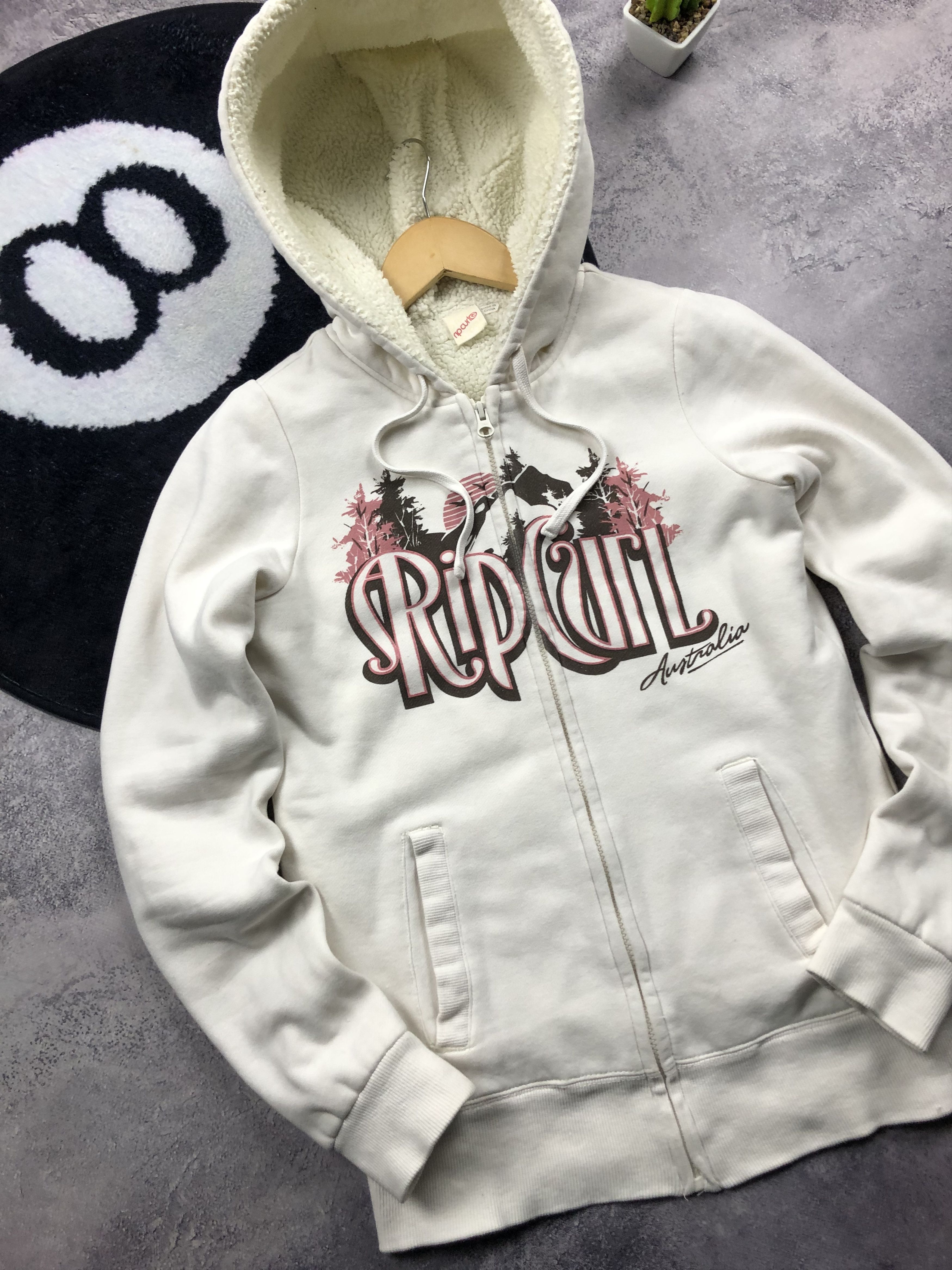 Rip Curl RIP CURL Vintage Serf Streetwear Hype Big Logo Sherpa Hoodie Size M / US 6-8 / IT 42-44 - 3 Thumbnail