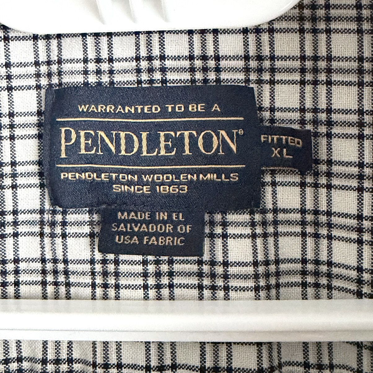 Pendleton Pendleton Fitted Shirt Mens XL Blue Plaid Virgin Wool Button Size US XL / EU 56 / 4 - 3 Thumbnail