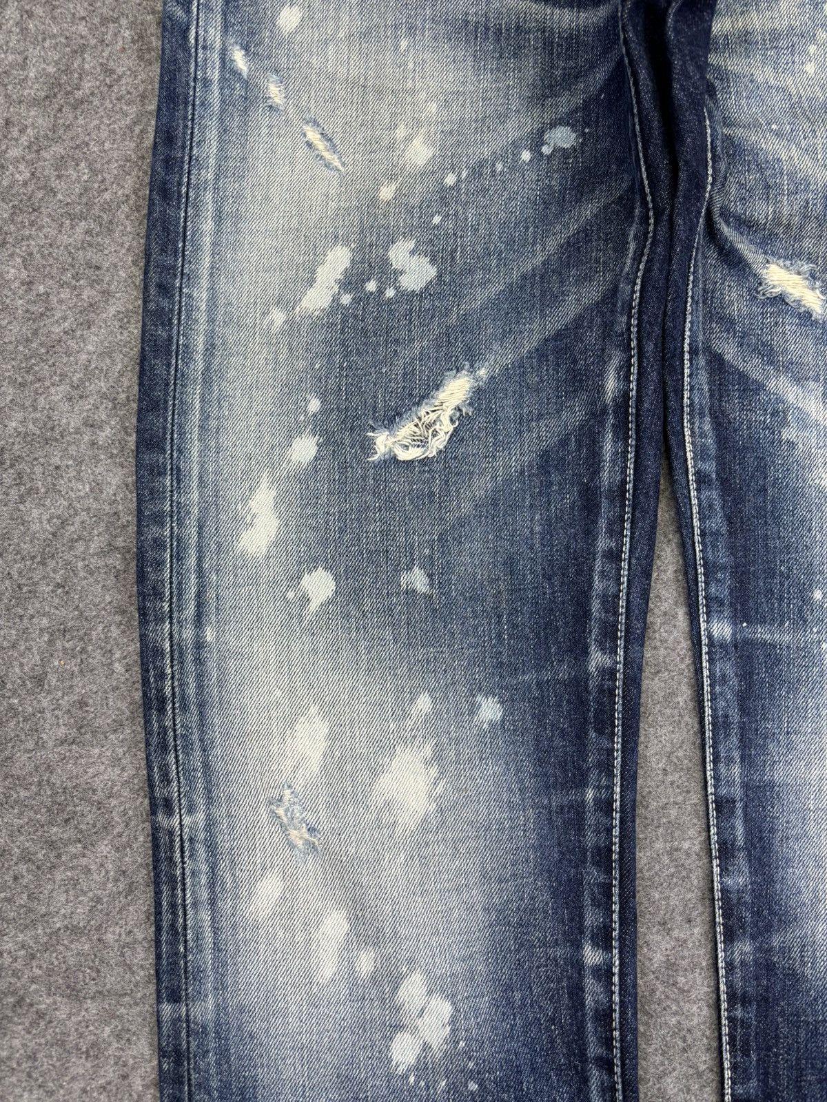 💥Insane Style💥Vanquish Paint Spltter Distressed Denim F707