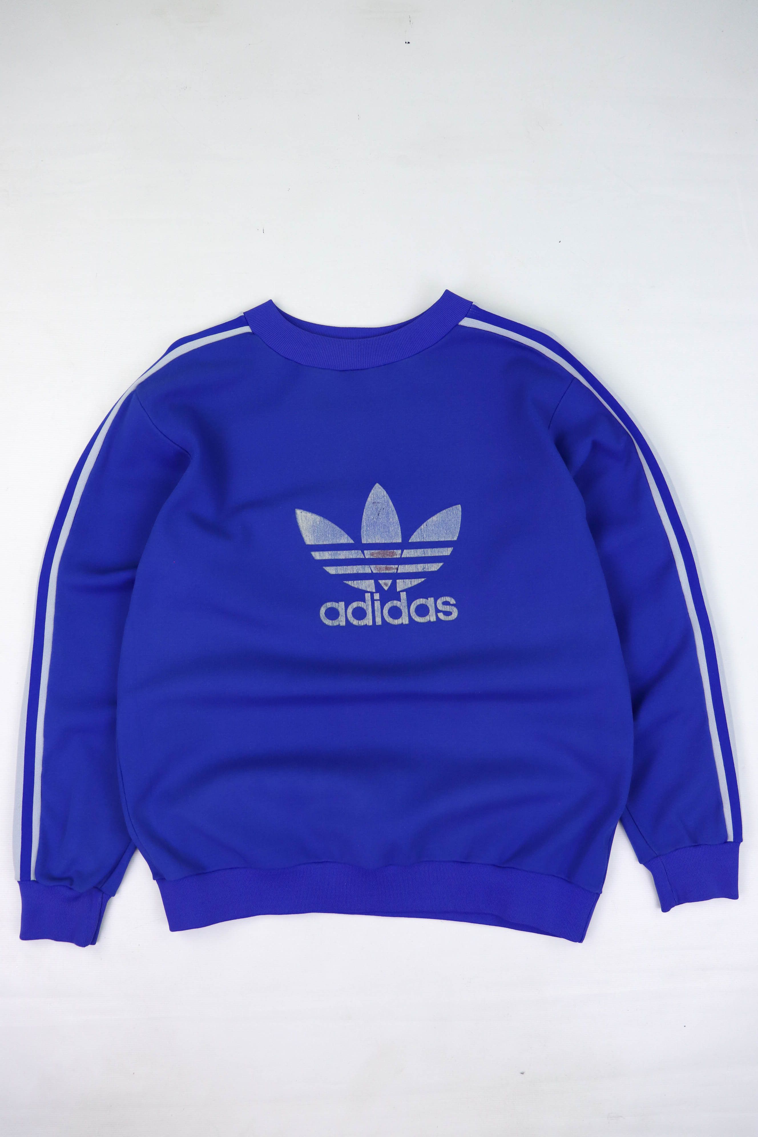 Adidas 70-80s Retro Vintage Adidas Big Logo Crewneck Sweatshirt Size US M / EU 48-50 / 2 - 1 Thumbnail