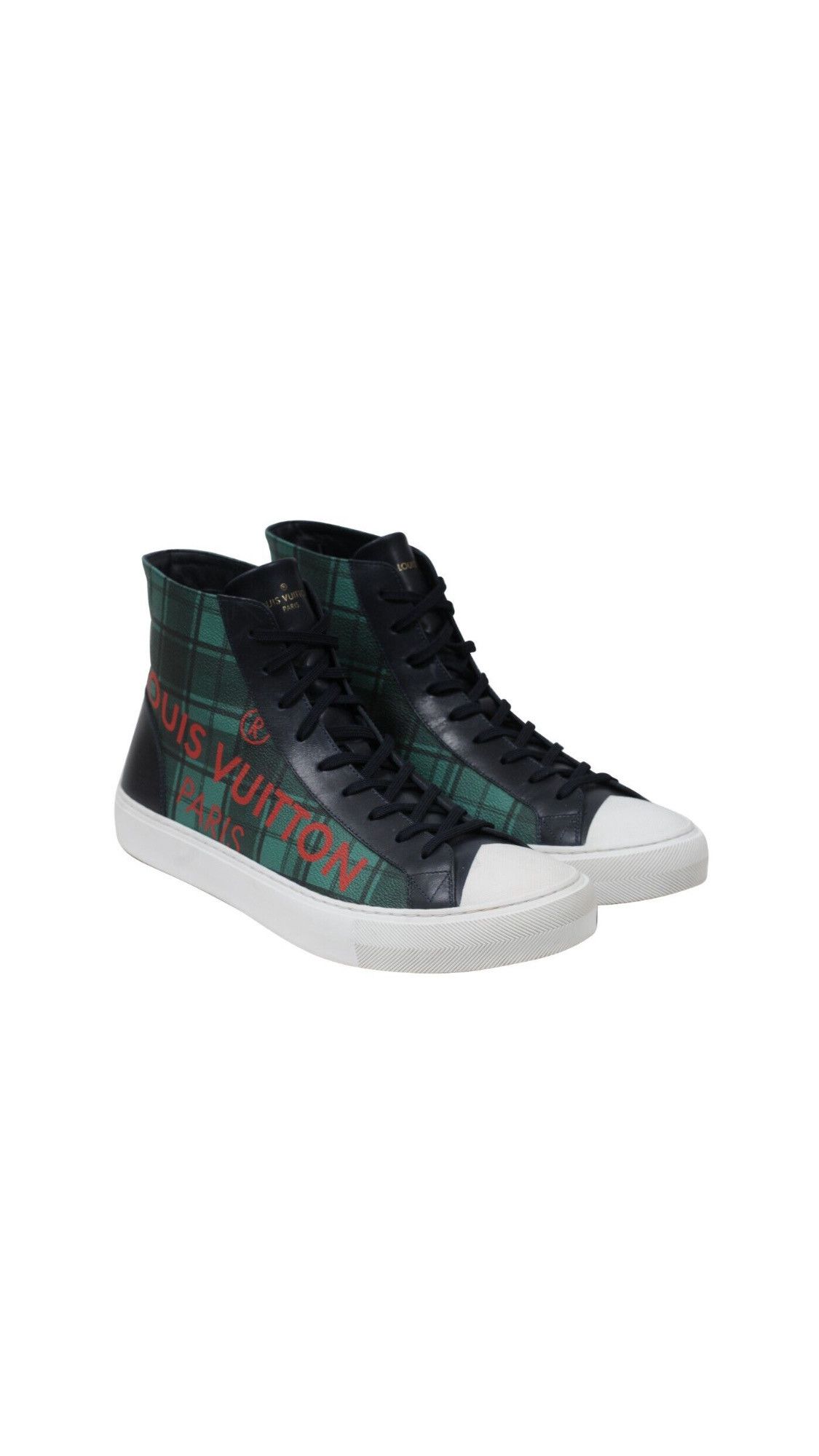 Louis Vuitton Tattoo Sneakers Green Plaid Size US 10.5 / EU 43-44 - 1 Thumbnail