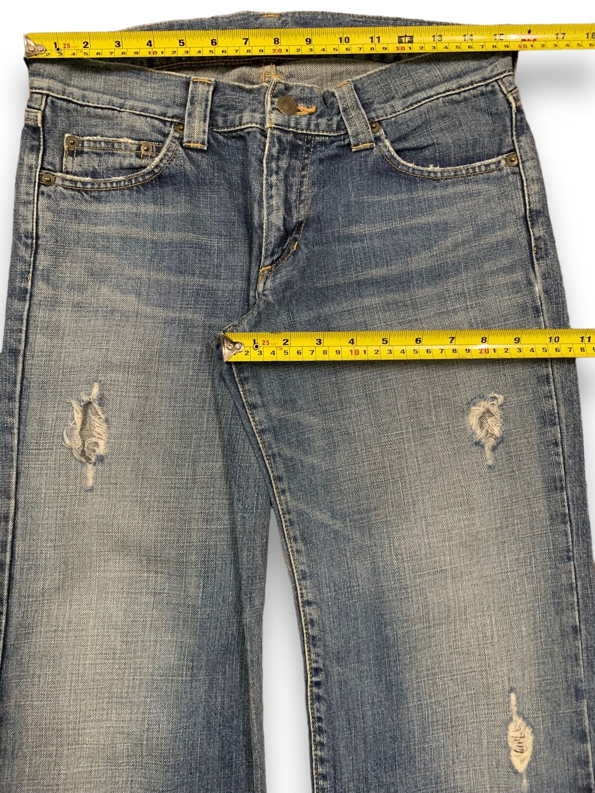 14th Addiction Vintage Japanese Brand Baggy Distressed Punk Style Jeans Size US 30 / EU 46 - 16 Thumbnail