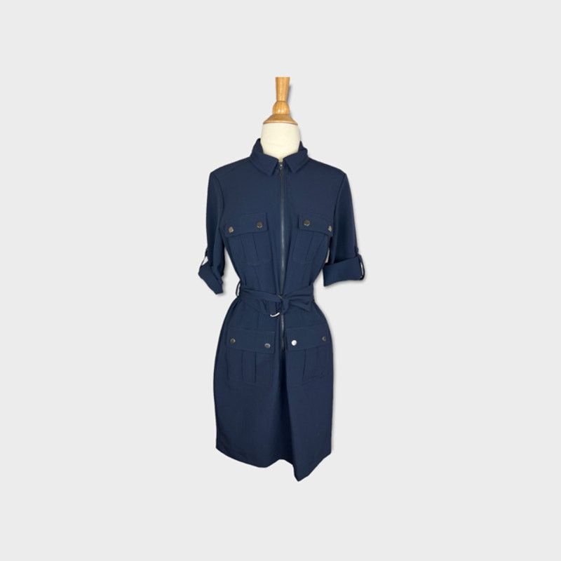 Nordstrom Sharagano | Women's Zip-Front Shirt Dress | Size 6 Size M / US 6-8 / IT 42-44 - 5 Thumbnail
