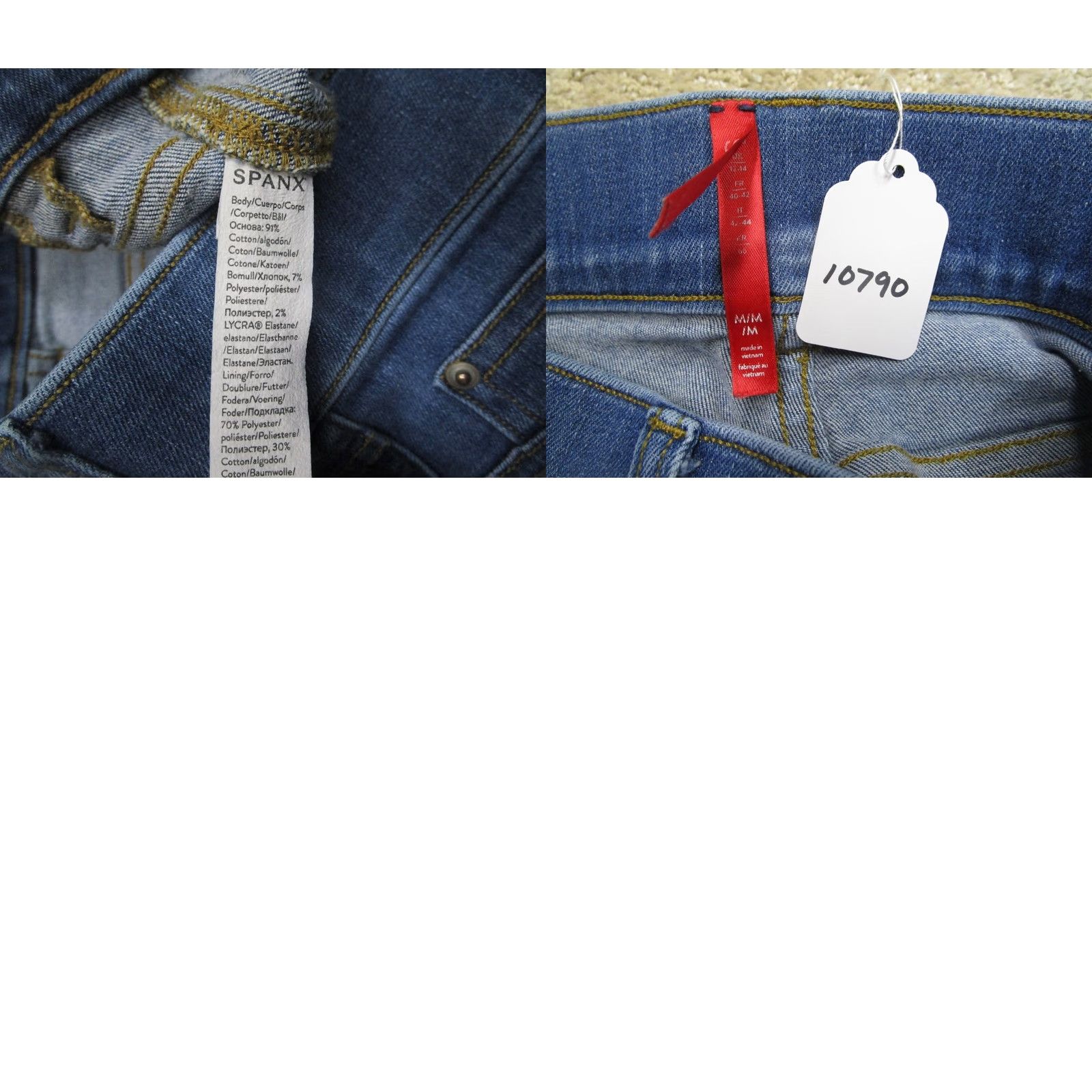 Spanx Spanx Jeans Women Medium Blue High Rise Flared Pull On Shaping Pants Light Wash Size 32" / US 10 / IT 46 - 8 Thumbnail