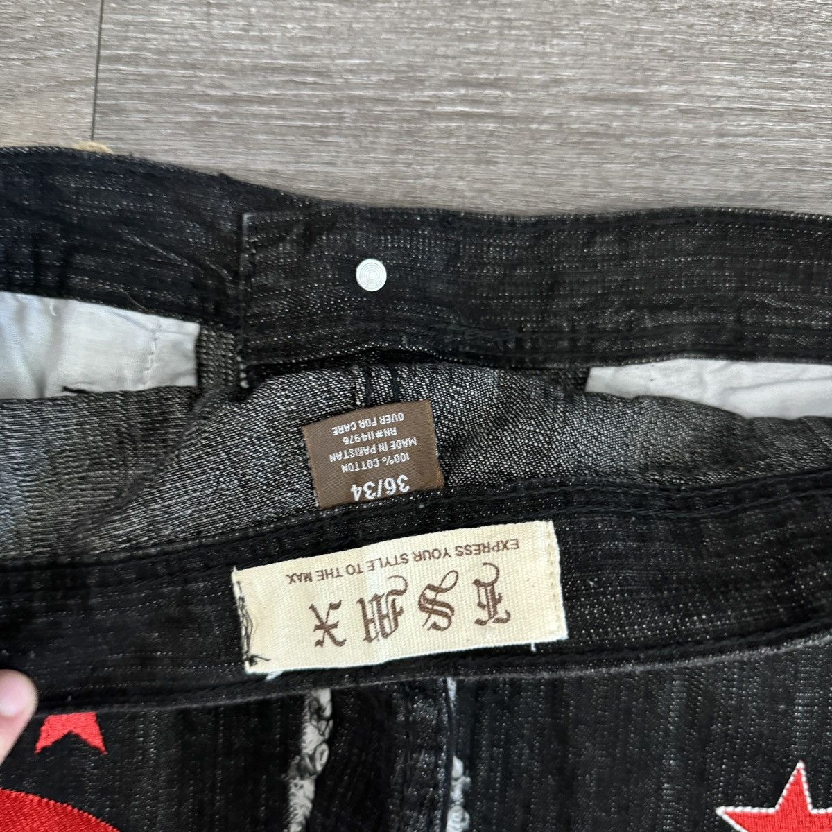 JNCO × Southpole × Vintage Crazy Vintage y2k ESMX faded black Southpole style army jean Size US 36 / EU 52 - 6 Thumbnail