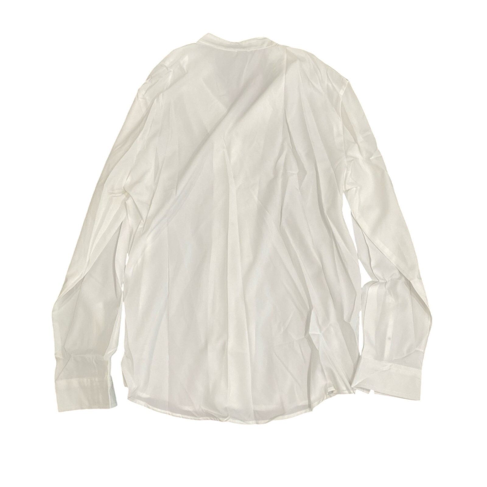 Shein Men’s Long Sleeve Button Down Dress Shirt in White, Size M Size US M / EU 48-50 / 2 - 4 Thumbnail