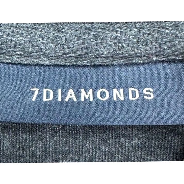 Vintage 7 Diamonds Sweater Mens Large Grey Nolan Jersey Knit Snap Button Up Jacket Golf Size US L / EU 52-54 / 3 - 4 Thumbnail