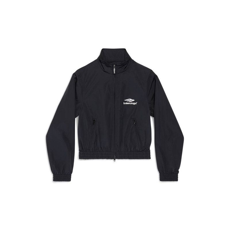 Balenciaga o1tr1nto0426 3B Sports Icon Fitted Tracksuit Jacket in Black Size US S / EU 44-46 / 1 - 1 Thumbnail