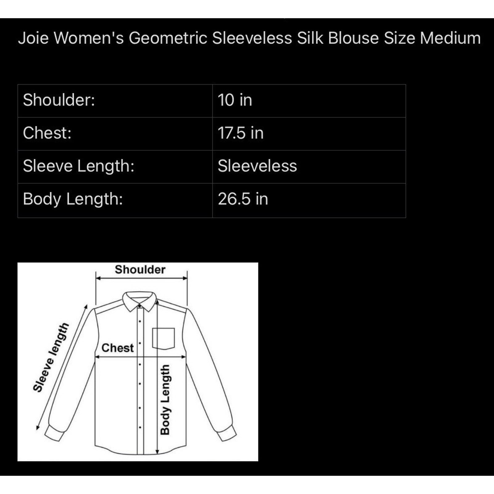 Joie Joie Women's Geometric Sleeveless Silk Blouse Size Medium Size M / US 6-8 / IT 42-44 - 5 Thumbnail