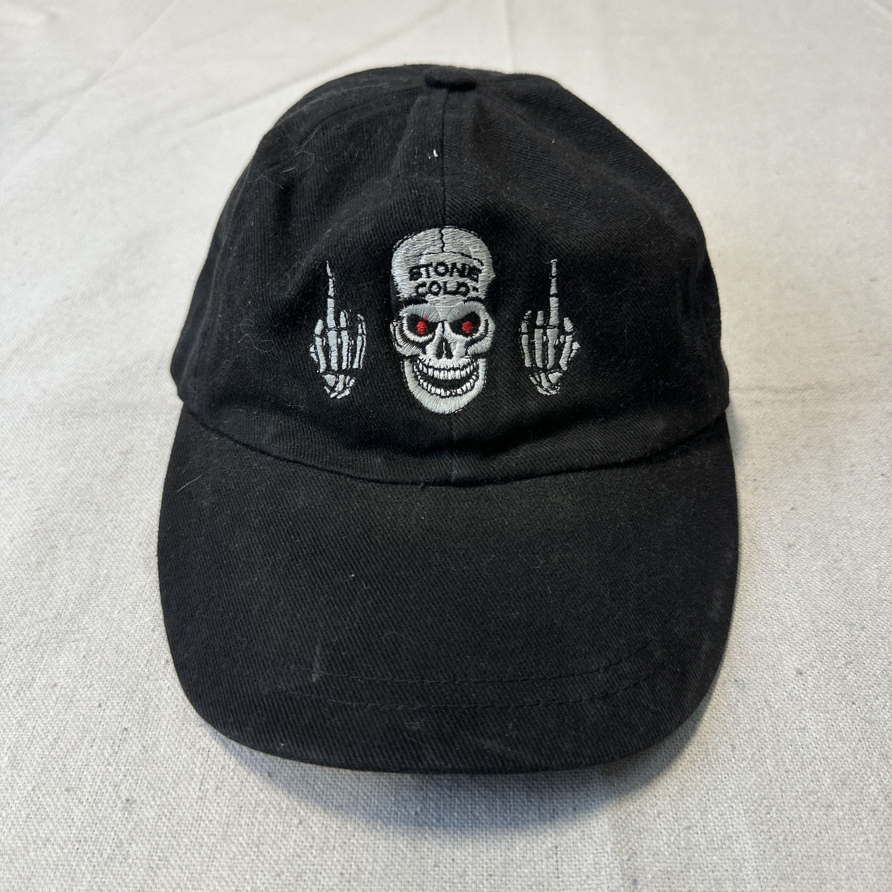 Other Vintage Stone Cold Skull Embroidered Baseball Cap Size One Size Size ONE SIZE - 1 Thumbnail