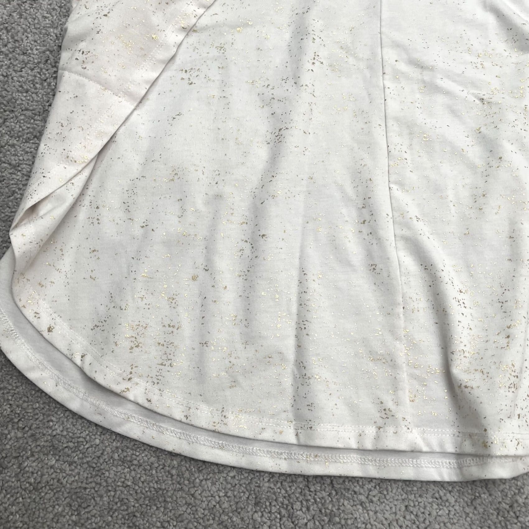 Disney Disney Blouse Womens Medium White Belle Shiny Glittered Dolman Sleeve Shirt Top, Disney, Cartoon, Princess, 90s? Size M / US 6-8 / IT 42-44 - 5 Thumbnail