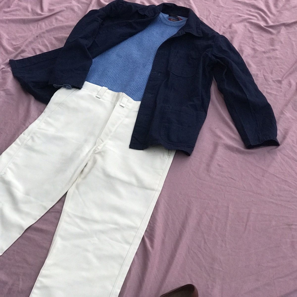 Other OFF-WHITE THICK COTTON SATEEN AND FLANNEL CHORE PANTS Size US 35 - 2 Thumbnail