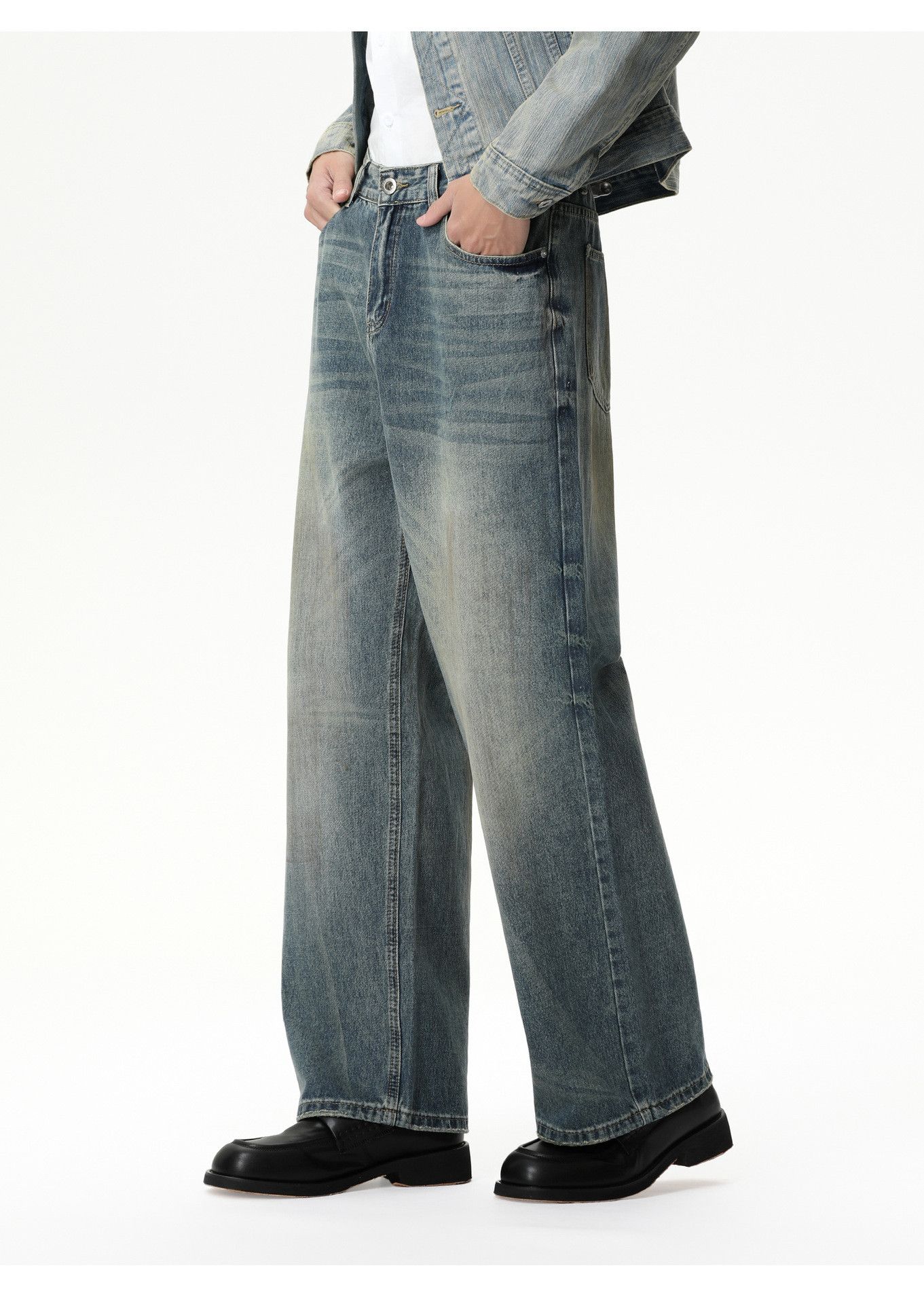 Vintage Men's American high street straight leg loose washed jeans Size US 32 / EU 48 - 2 Thumbnail