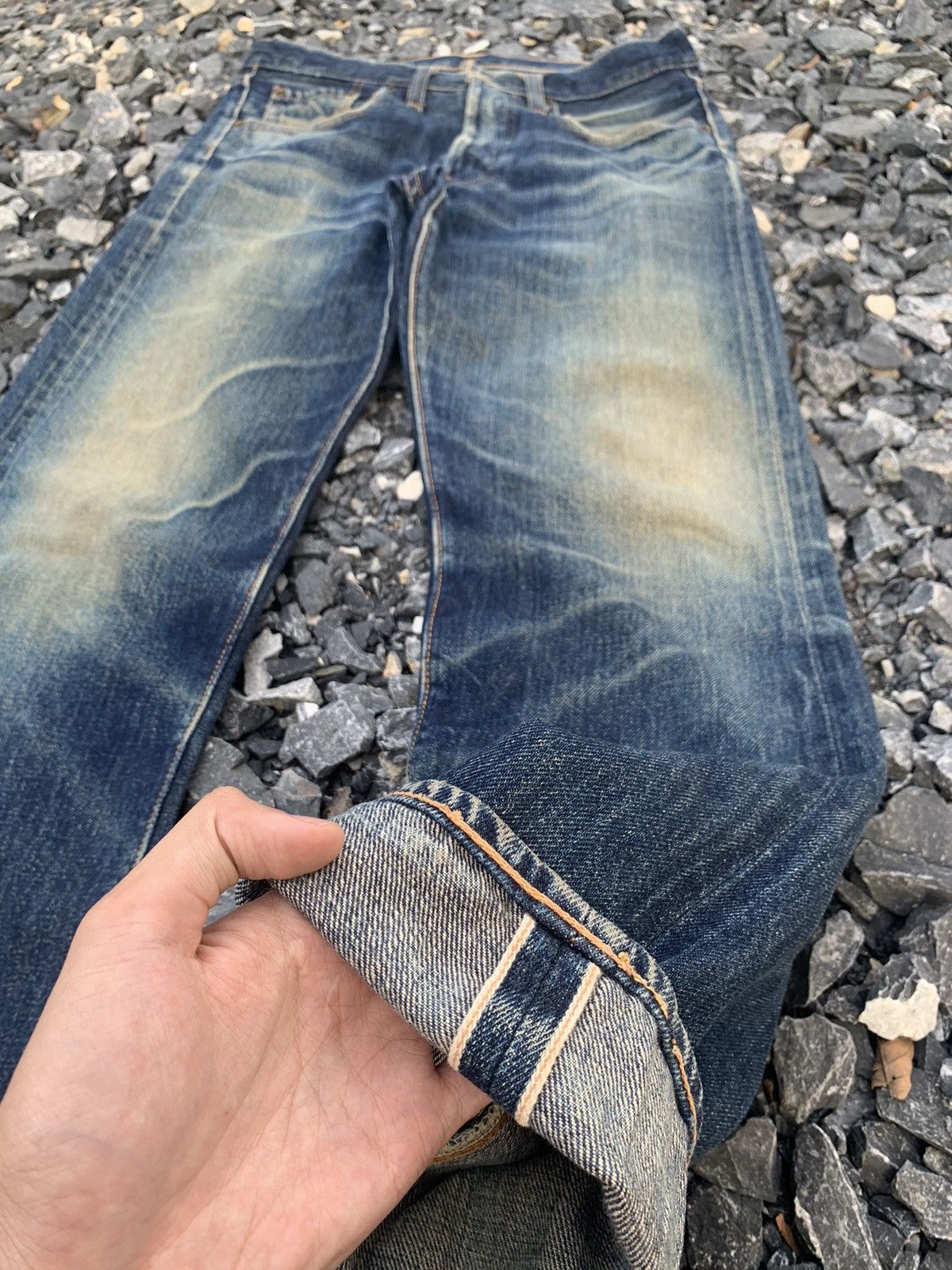 Denime VINTAGE DENIME SELVEDGE RUSTY JAPANESE DISTRESSED DENIM Size US 30 / EU 46 - 5 Thumbnail