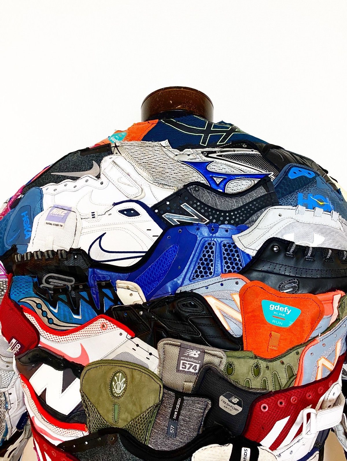 Handmade JACKET FROM SNEAKERS UPCYCLE BOMBER HANDMADE CUSTOM 1 OF 1 Size US L / EU 52-54 / 3 - 7 Thumbnail
