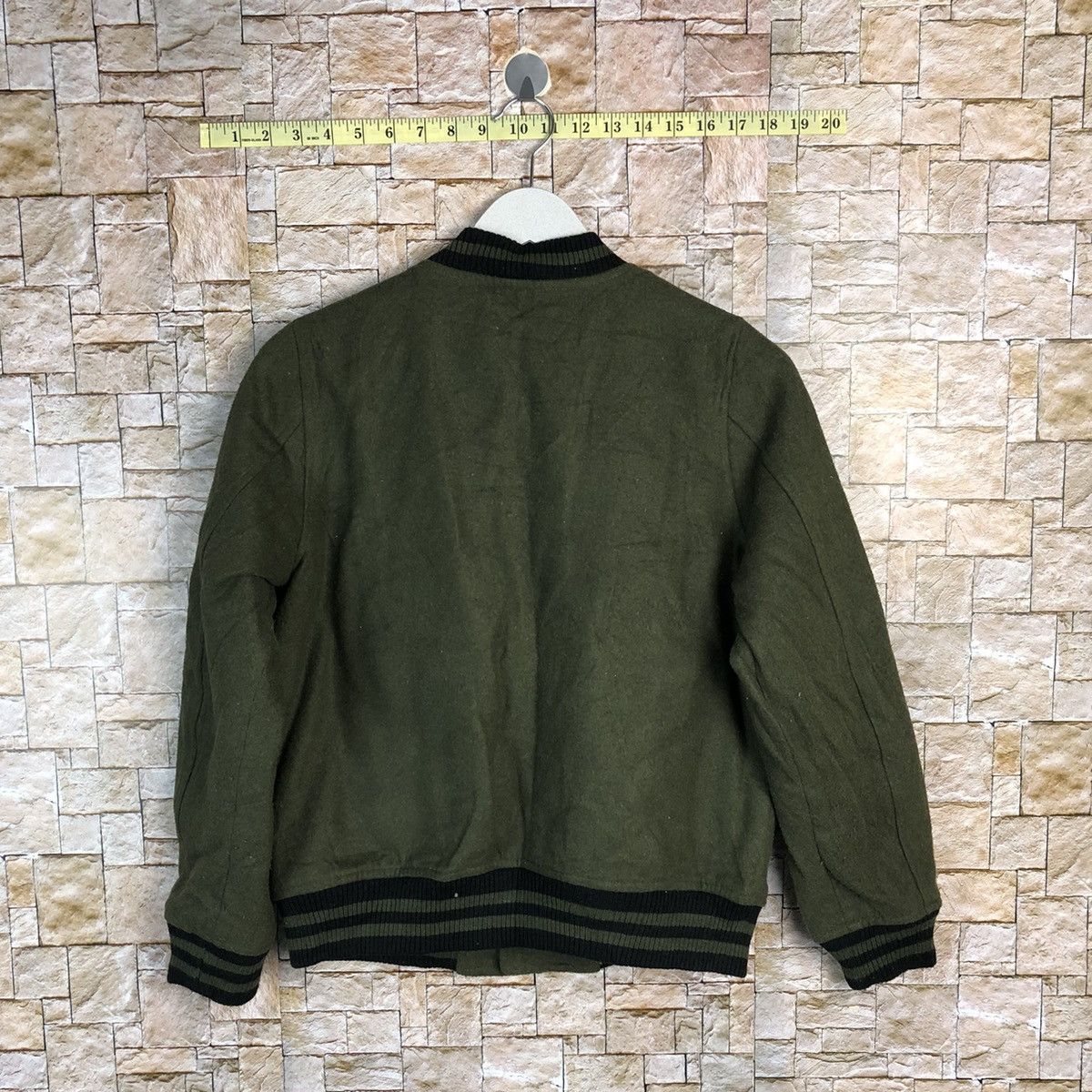 Japanese Brand Rivet & Surget Green Bombers varsity Jacket #A287 Size US S / EU 44-46 / 1 - 15 Thumbnail