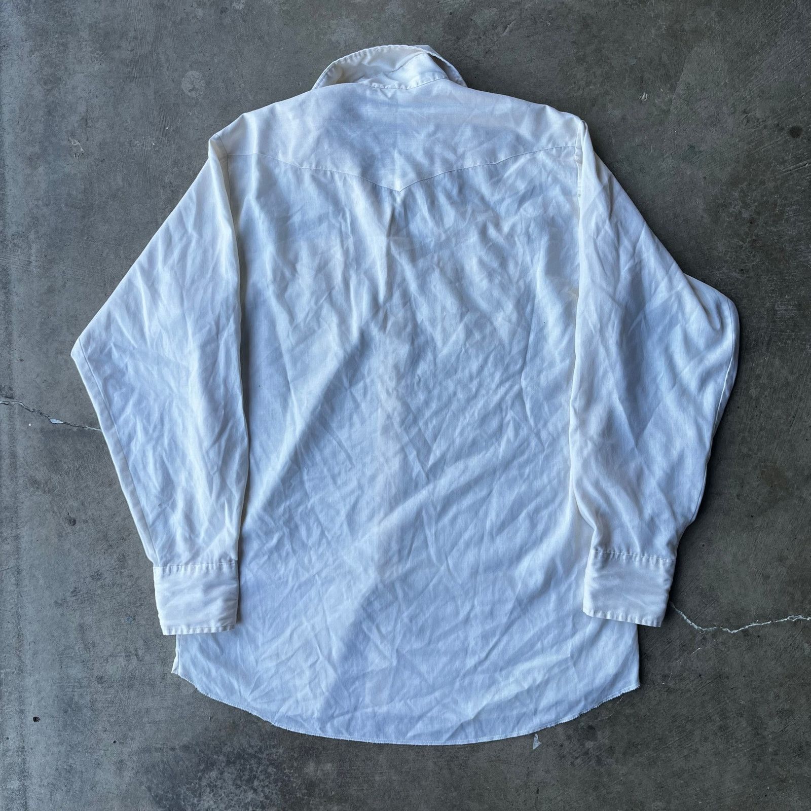 Vintage VTG PANHANDLE SLIM PEARLSNAP BUTTONDOWN SHIRT MENS XL WHITE Size US XL / EU 56 / 4 - 3 Thumbnail
